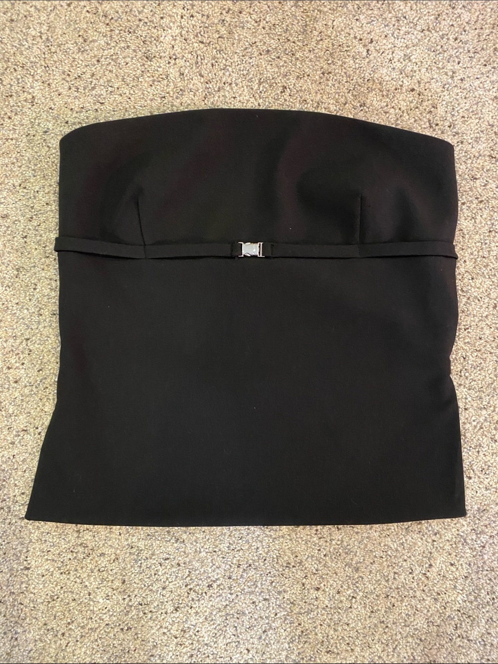 Zara Black Strapless Bandeau with Front Accent